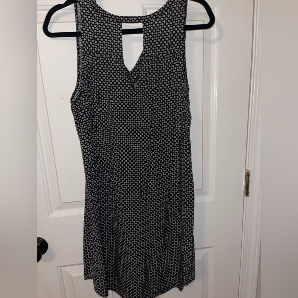 Black with White Flowered Dress